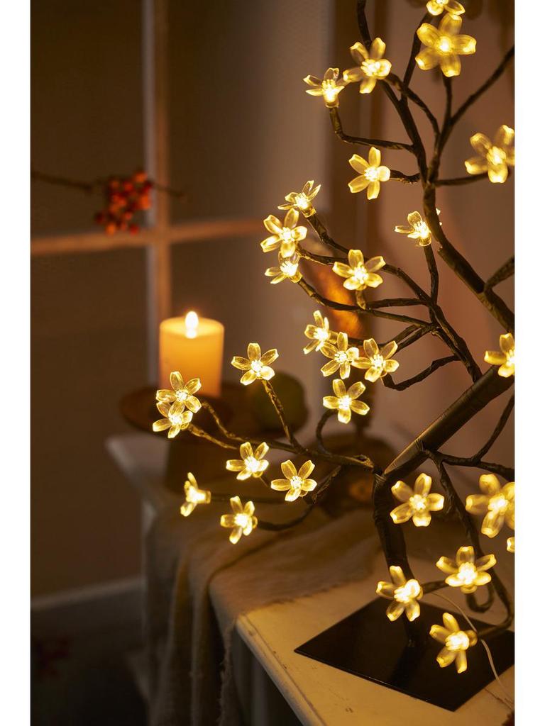 Cherry Blossom USB Table Lamp - Creative Night Light for Bedroom Decor & Atmosphere, Ideal for Sleep & Breastfeeding.