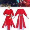 Floral City Cosplay Costume Authentic Traditional Hanfu With Synthetic Fiber Fabric