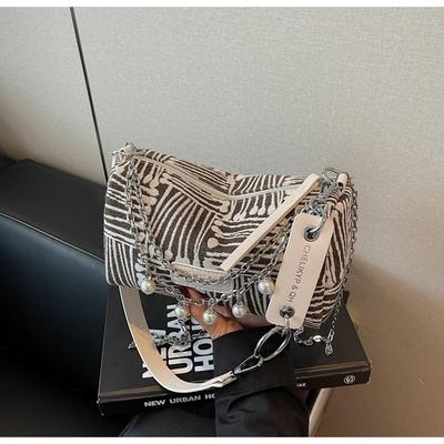 Canvas Bag Women's Summer Versatile New Fashion Niche Chain Shoulder Messenger Bag Casual Pillow Bag