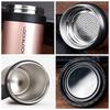 LOCK&LOCK Stainless Steel Vacuum Insulated Thermal Mug with Handle