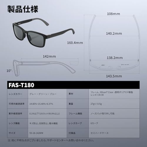 GOMEXUS J15 Polarized Sunglasses, Designed for Fishing, Sports, and Golf, Driving, Hiking, and Sailing, with CR-39 High-Precision Optical Lenses, Anti