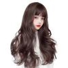 OSHAMY Curly Long Wig (Dark Brown 1) - Smooth and Natural Shine, Natural Hair Wig, Full Wig, Hair Arrangement, Stylish Wig, Cosplay Wig