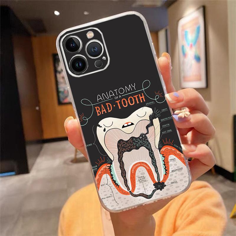 

Phone Case For iphone 17ProMax Air 16 15 14 13 Pro Max 15 16 Pro 15Plus Dental Definitions tooth iphone 13
