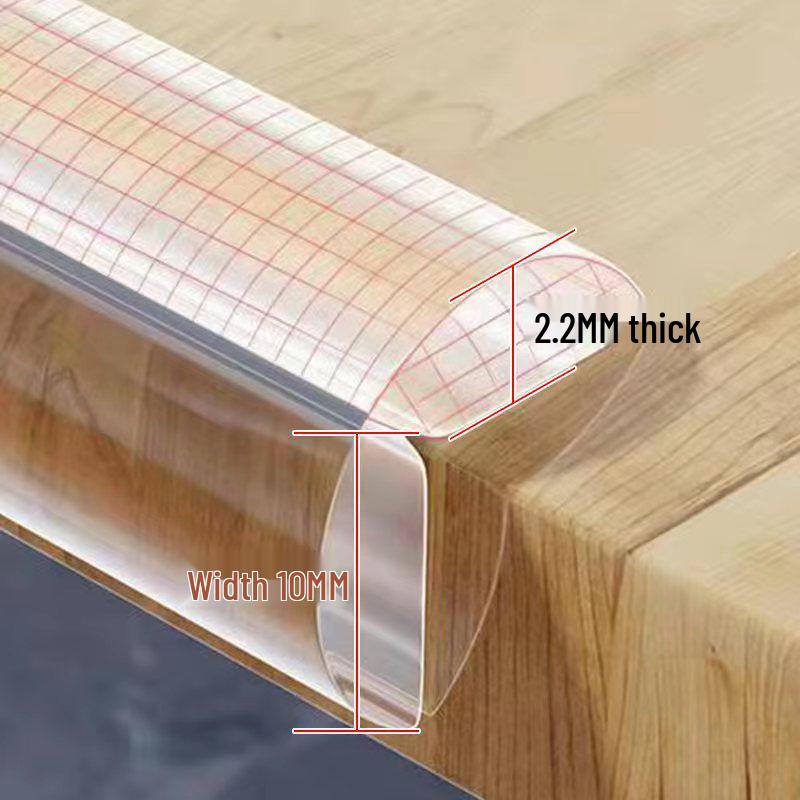 Clear PVC Baby Safety Edge Guard for Tables and Corners - Soft Transparent Anti-Collision Strip 1 meter