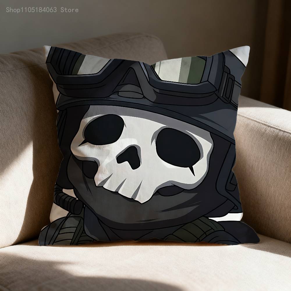 C-Call Of D-Duty Ghost Simon Riley Pillow Case For Sofa Decor Car Office Room Printing Cushion Cover Decorations And Protector