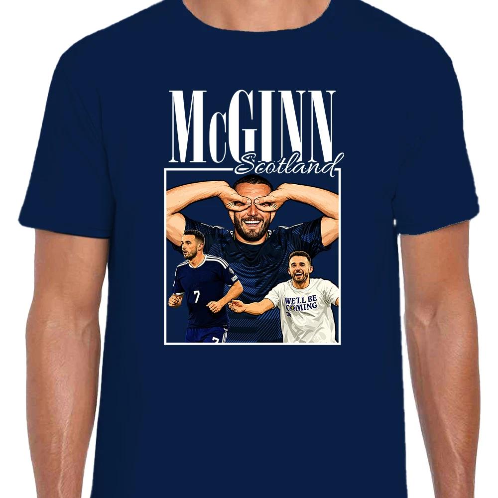 Scotland McGinn 80 s Style Adult Navy T-Shirt Scotland World Cup 2026 Tee L