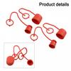 Weatherproof For Hydraulic Coupler Dust Covers 2 Sets Flat Face Red Color