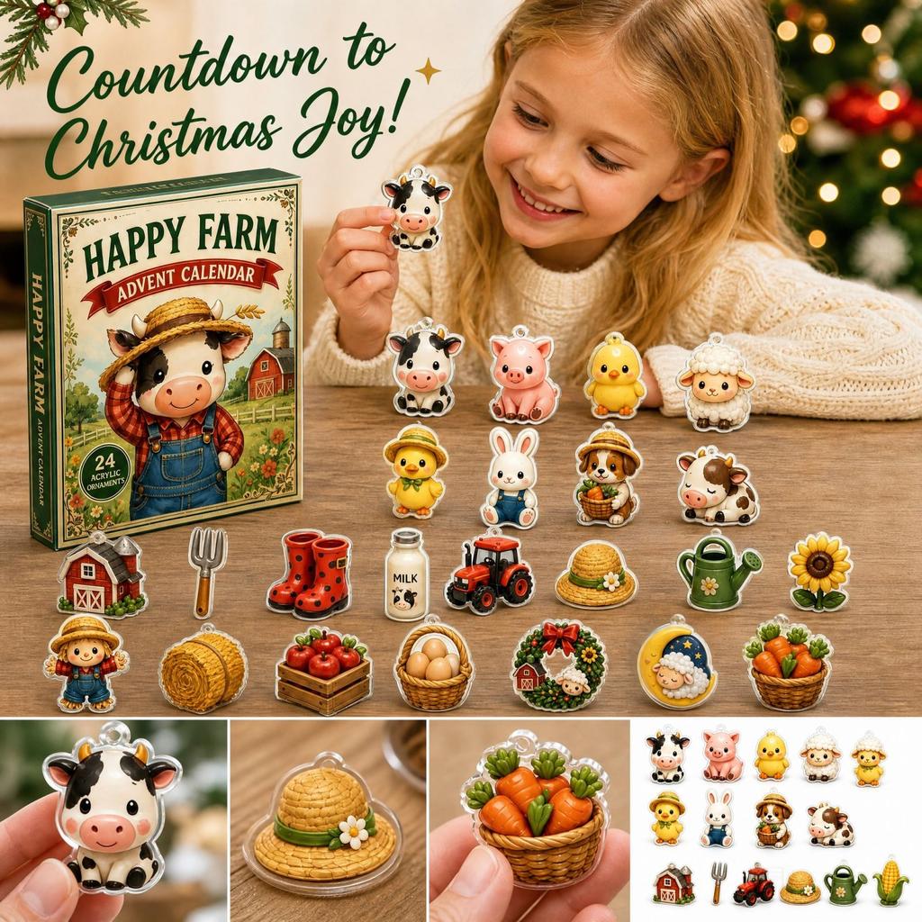 Weihnachts-Adventskalender 2026 - 2D Acryl mit Acryl für den Feiertags-Countdown