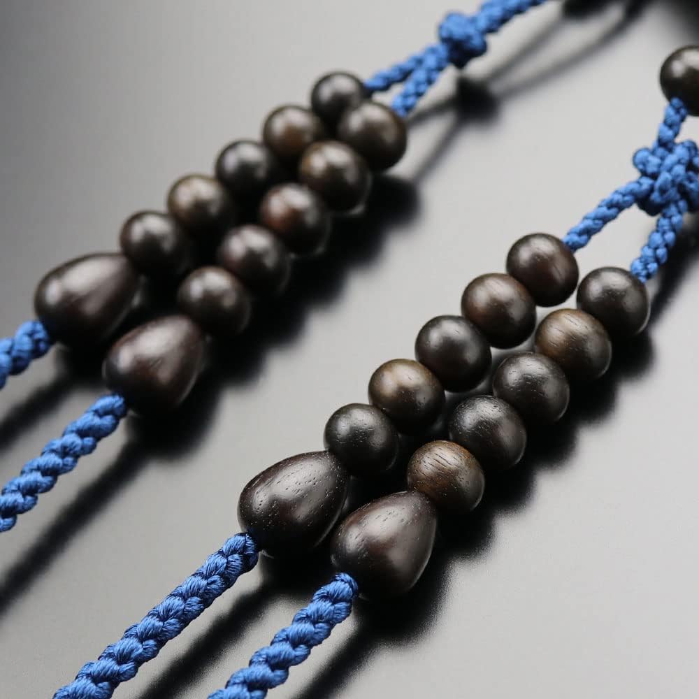 Shingon Buddhist Prayer Beads for Shakuni Striped Ebony Bon Tenbo Prayer Kyoto Prayer 108 Two Memorial Memorial Koyasan My Prayer Beads Bag Special