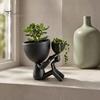 Cute Desktop Landscape Planter 3D Printed Mother Child Embracing Planter, Modern Minimalist Dual Succulents Multi Functional Storage Holder