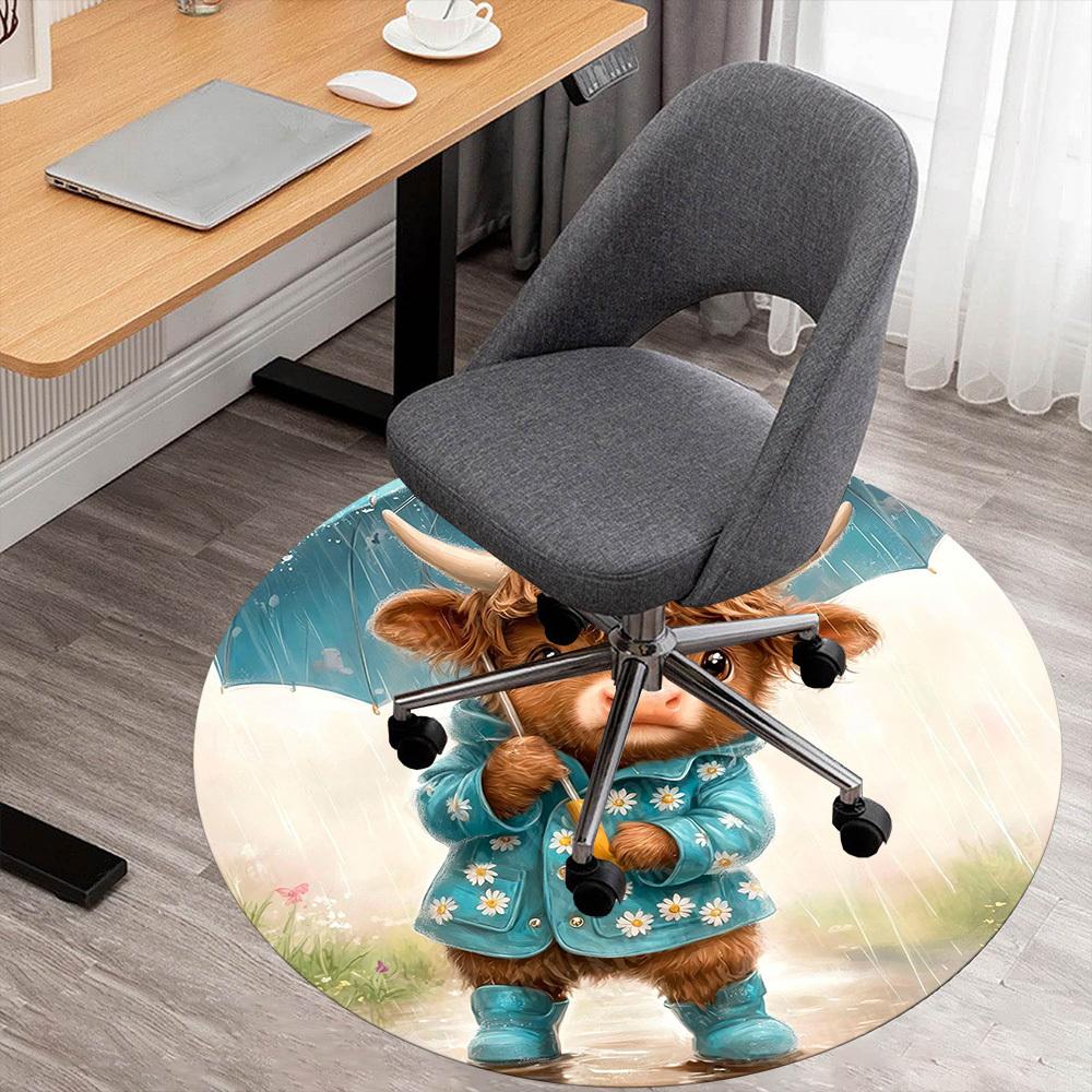 

1PC raincoat umbrella Office Round Area Rug, Under Office Chairs Bedroom Living Room Home Decor, Carpet for Office -1110086 80cm by 80cm
