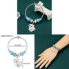 Doraemon Kristallperlenarmband mit Karte Cartoon-Anhänger zum Verschenken