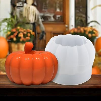 Soap Mold Silicone Pumpkin Candle Mold Smooth White Pumpkin Mould 3D Pumpkin Soap Mold Candle Making