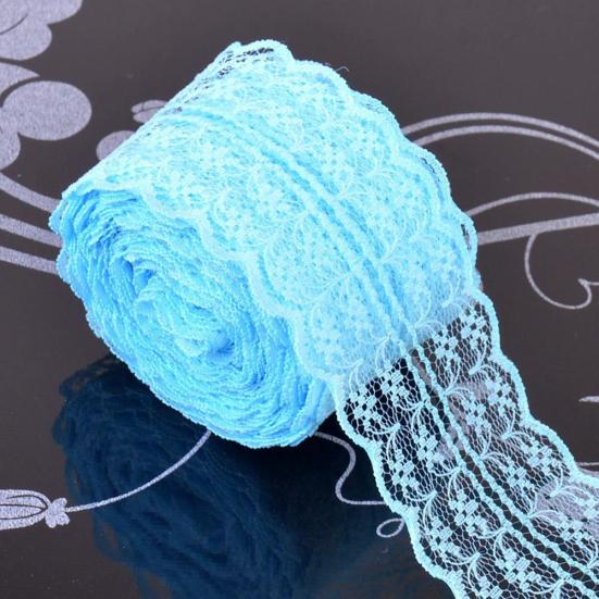 10m Embroidered Lace Trim Ribbon Band Clothes Handicraft DIY Sewing Decoration