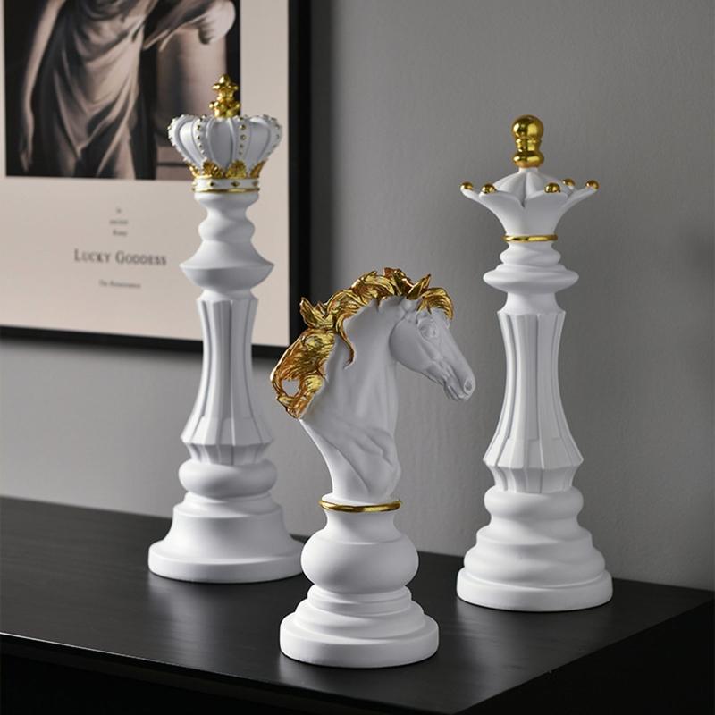 Chess Ornament Collectible Figurine Craft Furnishing for Home House Decorations Desk Table Cabinet Arrangement Gifts