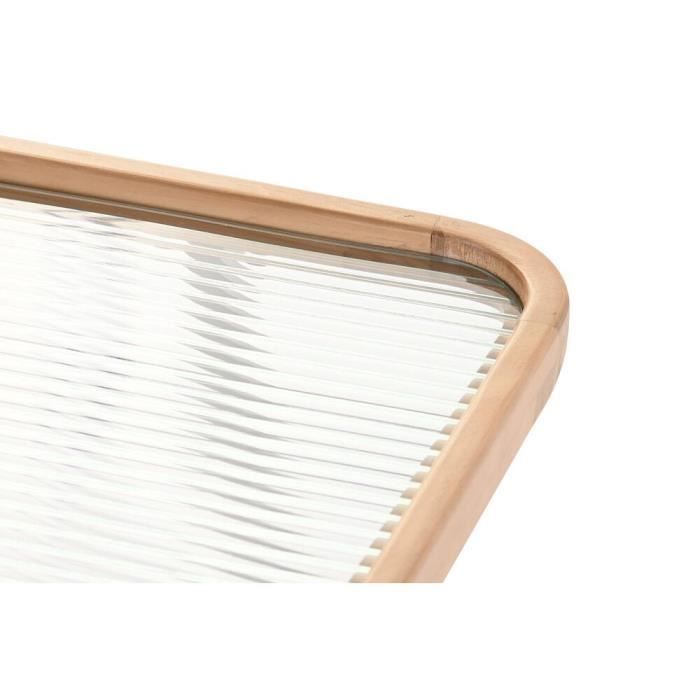 Table Basse - Paulownia - Scandi Doré - Verre - Métal