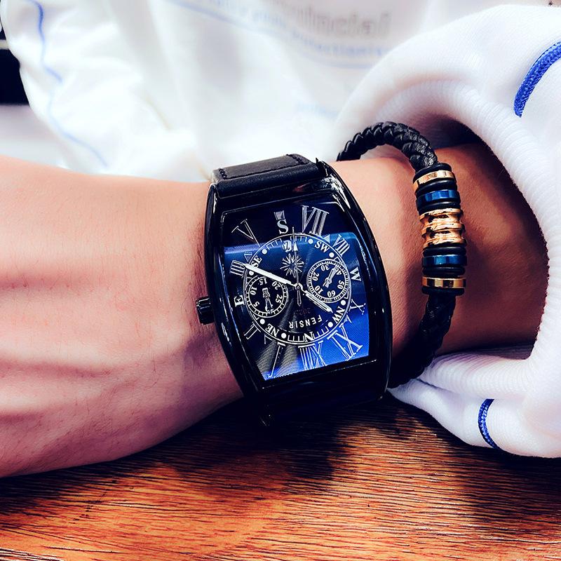 UTHAI CQ326 Wine barrel shaped men's watch, calendar, waterproof couple quartz watch, the best choice for gift giving occasions