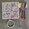 A Flower a Day Cross Stitch Kit Threads Embroidery Hoop Kit Embroidery Starter Kit  for Beginners