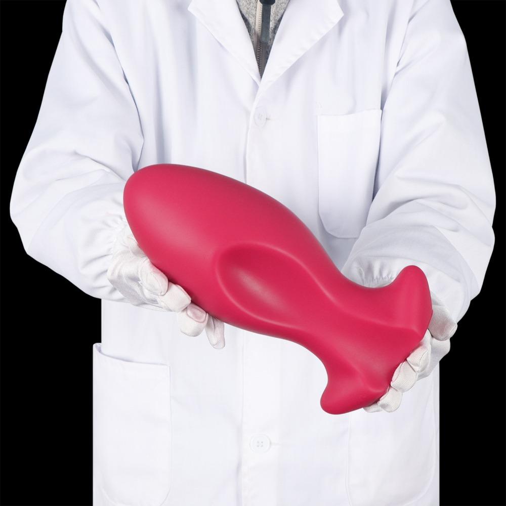 Liquid Silicone Egg Anal Plug Smooth Grooved Easy Insert SM Toy