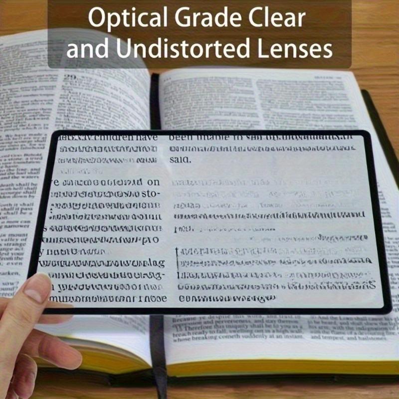 3X Magnifying Bookmark Portable Reading Aid for Low Vision Transparent Page Magnifier for Books Newspapers Maps  Essential Tool