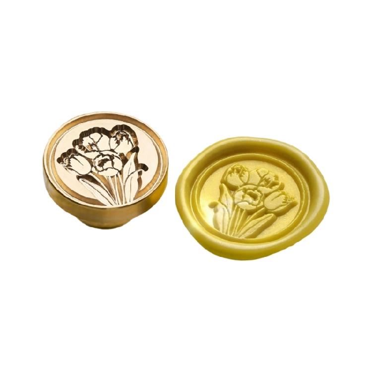 Flower Embossed Wax Seal Stamp Metal Sealing Stamp Head for Seal Envelope Valentines Card Wedding Invitation Wine Bottle