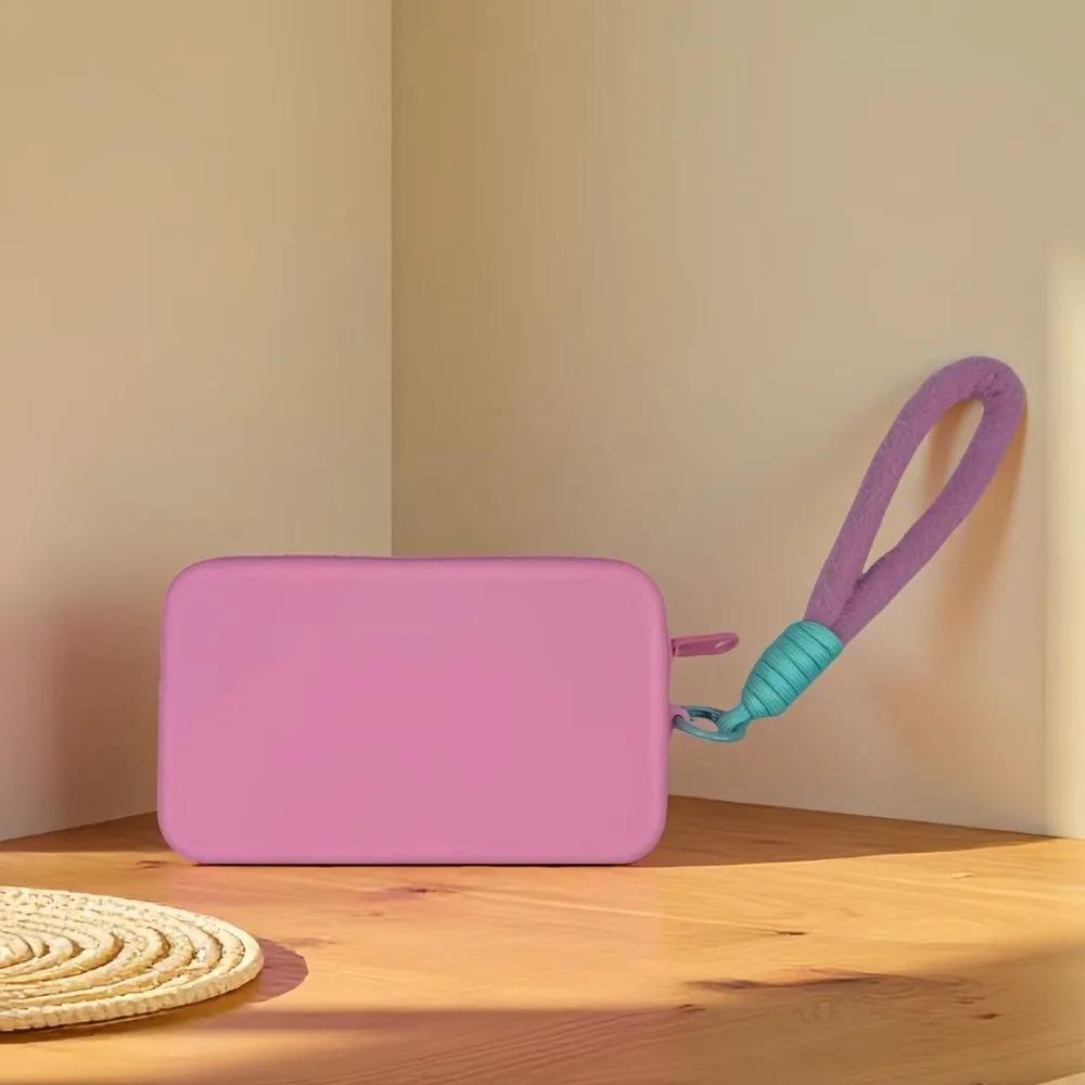 Silicone Square Coin Purse Portable Mini Storage Bag Multifunctional Silicone Cosmetic Bag