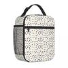 Bestselling Red And Yellow Seamless Colored Polka Dot Pattern Stitched Detail Foldable Lunch Bag Staff Lunch Insulated Food Bag