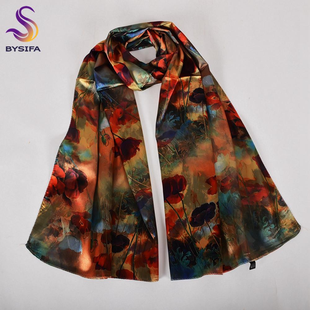 Ladies Pink Scarves Wraps New Lily Large Square Women Silk Scarf Cape 160*70Cm High Top Autumn Winter Female Silk Neck Scarf
