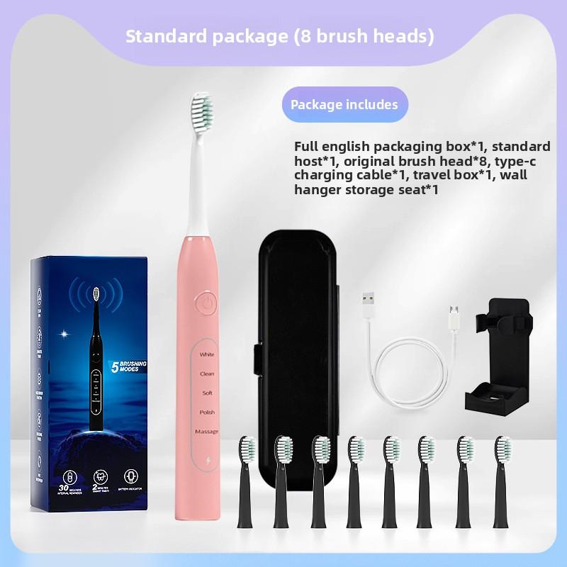 

CH-926 электрическая зубная щетка для взрослых IPX7 водонепроницаемая пятискоростная режим 8 сменная насадка звуковая зубная щетка с ящиком для хранения