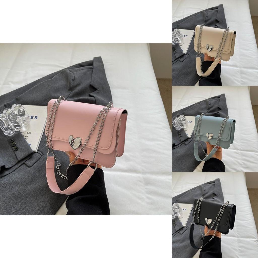 Trendige Street Style Pu-Leder Schultertasche Für Damen Schick Frühling 2024 Quadratisch Crossbody