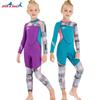 Kids 2.5mm Neoprene Wetsuit Girls Long Sleeve Full Bodysuit Swimming Snorkeling Surfing Jellyfish Protection