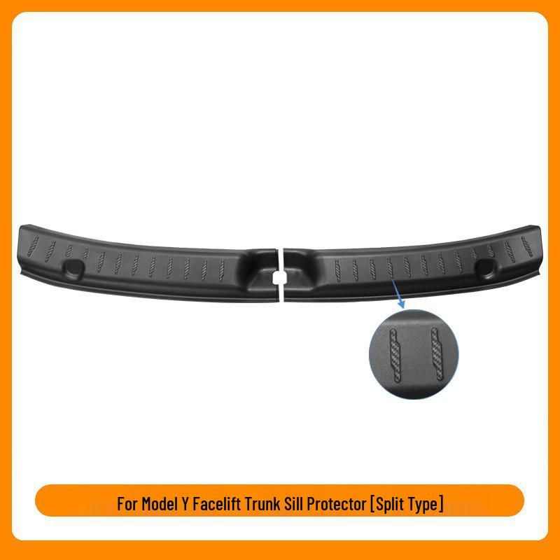 

Tesla Model Y Trunk Scuff Plate Strip - Full Wrap Tailgate Sill Protection & Interior Modification Accessories