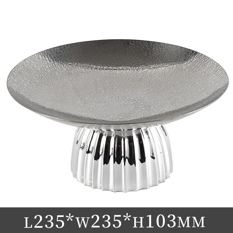 Striped Fruit Bowl: Elegant Tall Snack Plate for Dining Table and Living Room Decor