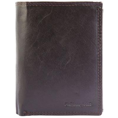 Wallet - Malta - Genuine Brown Leather - 8 Card Slots - Compact 12x9x2.5 Cm