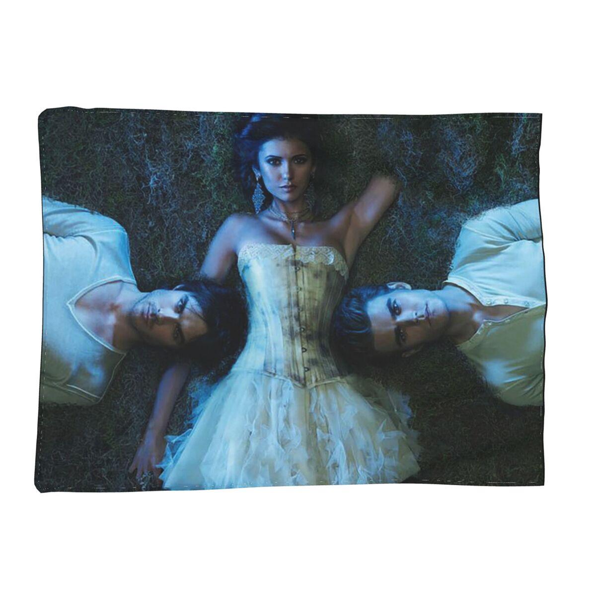 

The Vampire Diaries Damon Salvatore Blanket Soft Warm Flannel Throw Blanket Bedspread for Bed Livingroom Picnic Travel Home Sofa 80x120cm