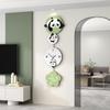 Creative Panda Wall Clock Living Room Premium Dining Room Simple Decoration Clock Wall Hanging Home Silent Clock No Drilling