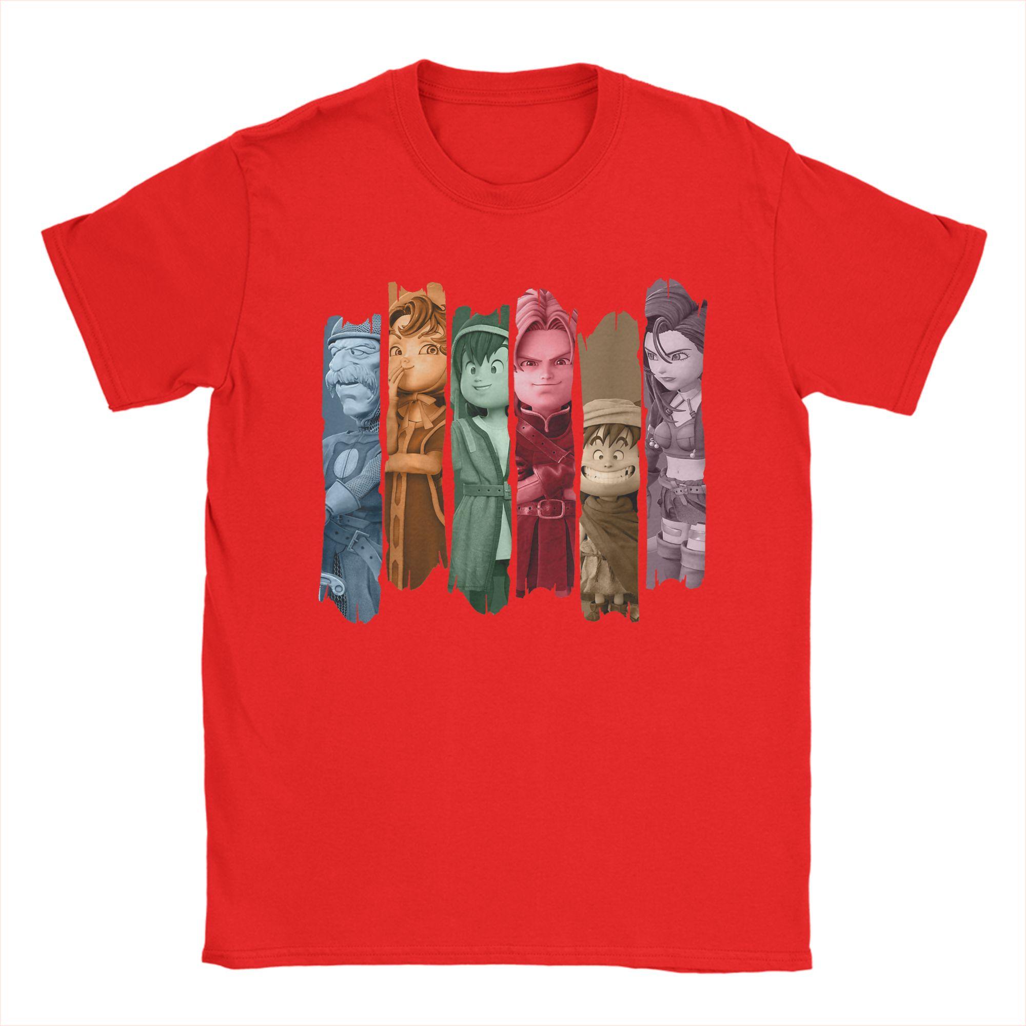 

Dragon Quest VII Reimagined Character Banners TShirts Unisex Funny Cotton Tee Shirt Round Collar Short Sleeve T Shirt Gift Tops S