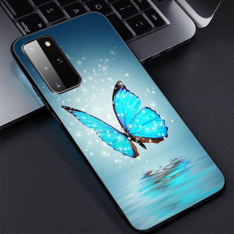 Blue Butterfly Phone Case For iPhone Samsung Galaxy Redmi Xiaomi Oppo OnePlus Note S A 7 8 9 10 11 12 13 14 20 21 22 23 53 54 Pro Max Plus Ultra