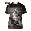Yeni Moda Pit Bull 3D Baskılı Tişörtler Yaz Rahat Erkek Kadın Hip Hop Nefes Alabilir Kısa Kollu Trend Unisex Üstler Tişört