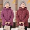 Winter down cotton-padded clothes women's down thickened cotton-padded clothes jacket old lady hooded cotton-padded jacket