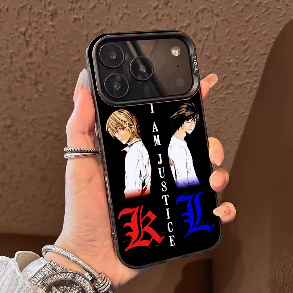 Anime D-Death Note Phone Case Color Silver Shell For IPhone 17 16 15 14 13 12 11 Pro Max Plus