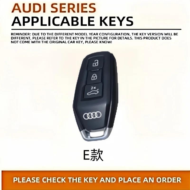 For Audi 8YFor Audi A3 A5L Q6 A6L A6 A7 Q7 Q3 Q5 New 2025 Accessories Zinc Alloy Car Smart Remote Key Case Cover Shell Holder Protector Fob
