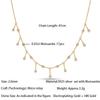 Elegant Drop Tassel Starry Moissanite Clavicle Chain S925 Silver 18K Gold Plated Ladies Office Wedding Bridesmaid Neck Chain
