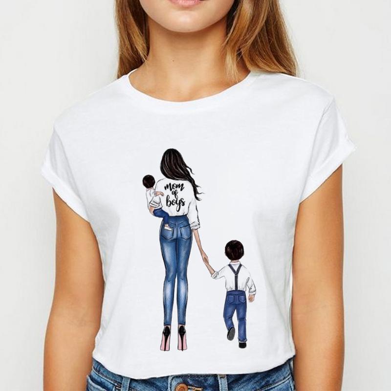 T-Shirts Women 90S Casual Ladies Cute Girls Fashion Clothes Graphic Tshirt Top Elegant Lady Print Leisure Female Tee T-Shirt