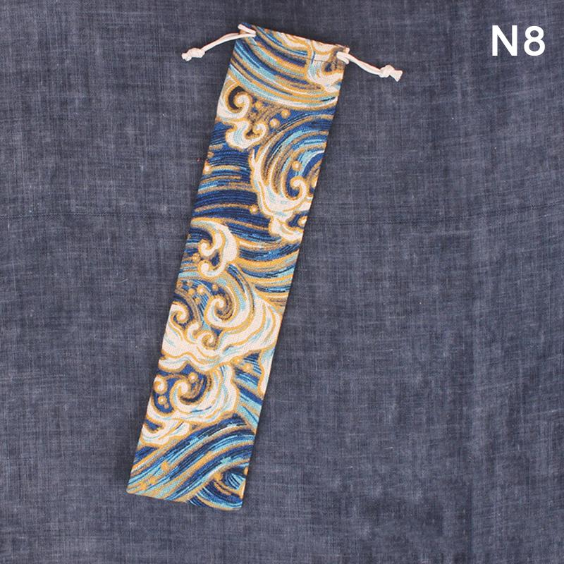 1ks opakovaně použitelný slaměný sáček sáček na kovové slámové příbory Barevné cestovní kempingové hůlky Lžíce Vidlička Nůž Úložný sáček Zásobník