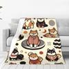 Minimalist Shiba Inu Design Lovely Cute Dogs Blanket Portable Flannel Sofa Throw Blanket for Home Bedroom Throws Bedspread Quilt