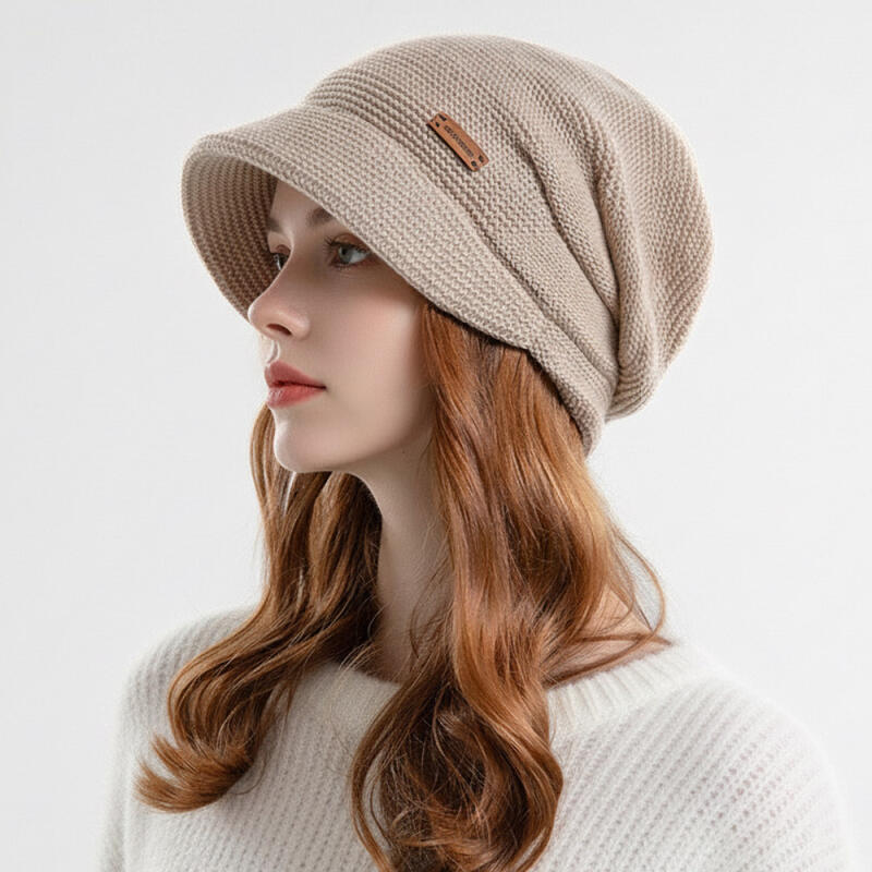 Nari Knit Women s Winter Bucket Hat beige