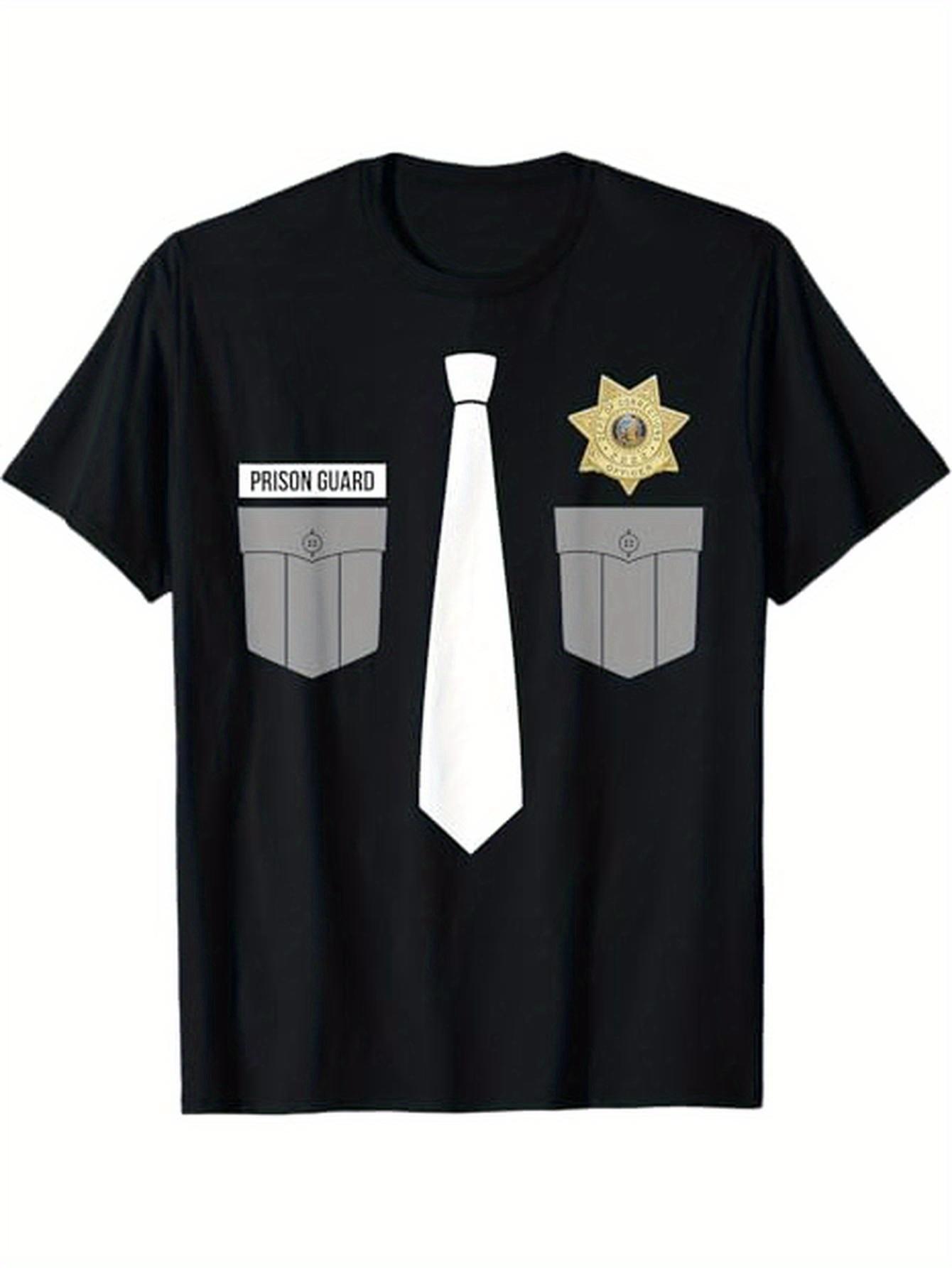 

Prison Guard Uniform Halloween Costume T-Shirt XXL