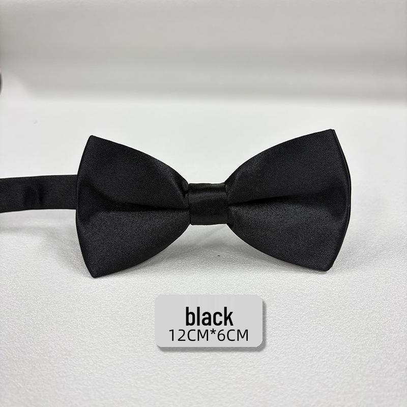 Papillon Monocolore in Seta Poliestere da Uomo - Senza Cravatta, Senza Nodo, Disponibile in Vari Stili e Colori