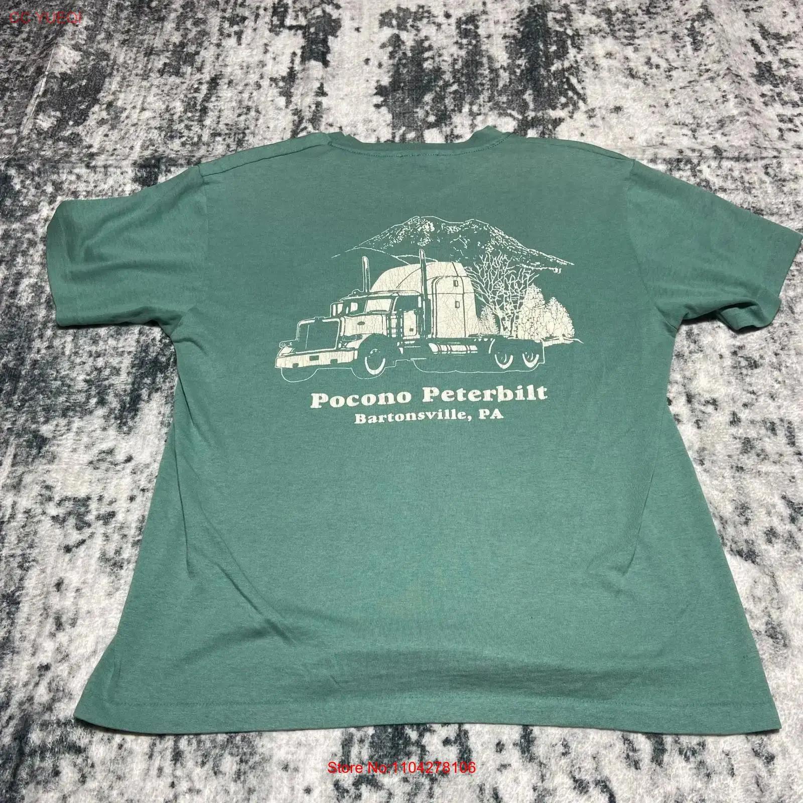 

Vintage Pocono Peterbilt Bartonsville PA T Shirt Adult Medium Green vintage Washed fashion Versatile Top For Everyday Wear 5XL різнокольоровий